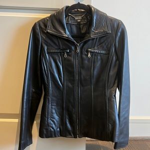 DKNY ladies leather jacket size XS